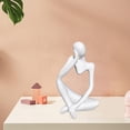 thumbnail image 4 of Estatua creativa europea de resina blanca y elegante para decoración de mesa. Usando la mano izquierda, 4 of 8