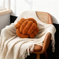 thumbnail image 3 of Knot Pillow Ball Plush - Decorative Throw Pillows for Bed Stress Relief, Round Knot Cushion for Sofa Decor Pet Toy, Brown 8 Inch, 3 of 7