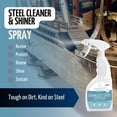 thumbnail image 6 of Clean100 Stainless Steel Cleaner & Degreaser 100% Natural Cleaner Spray, 25 fl Oz, 6 of 7