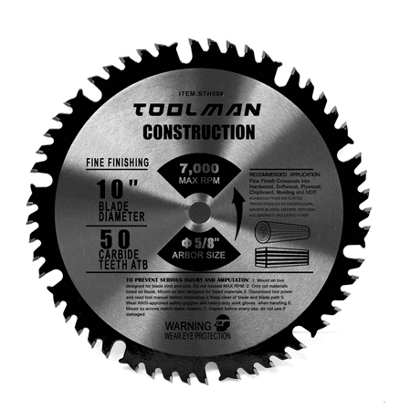 1pcs 10 Inch Table Saw Blade,50T Combination Circular Saw Blade / Tools Steel