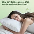 thumbnail image 4 of Hypoallergenic Bamboo Viscose Shell, Soft Queen/king/Standard Size Bed Pillows Set of 2 or1 with Down Alternative Filling, Oeko-Tex Certified, Luxury Hotel Quality for Back, Stomach and Side Sleepers, 4 of 7