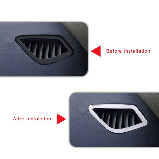 Car Vent Trim Silver Air Vent Trim Plastic for Car Air Conditioning ANGGREK Otros