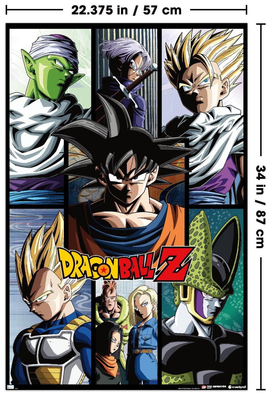 Dragon Ball Z - Grid Wall Poster, 22.375" x 34"