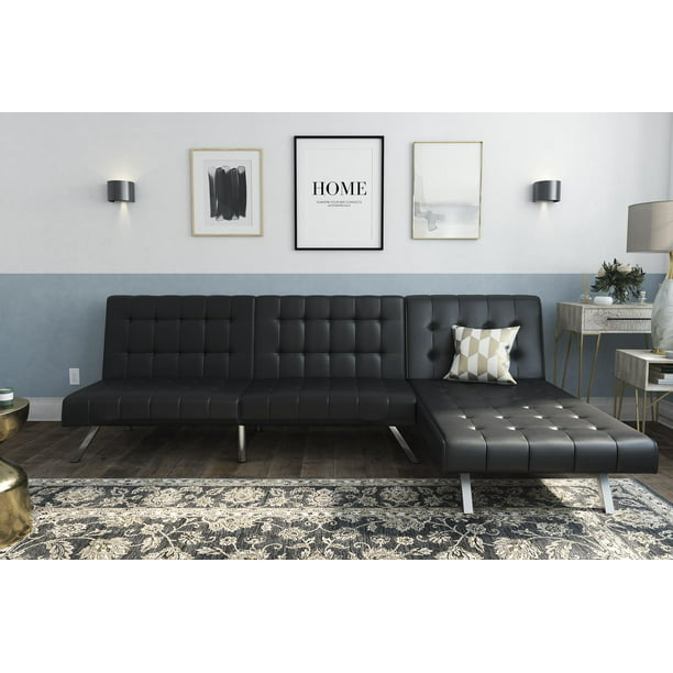 Dhp Emily Sectional Futon Sofa Bed With, Sofa Bed Modern Design