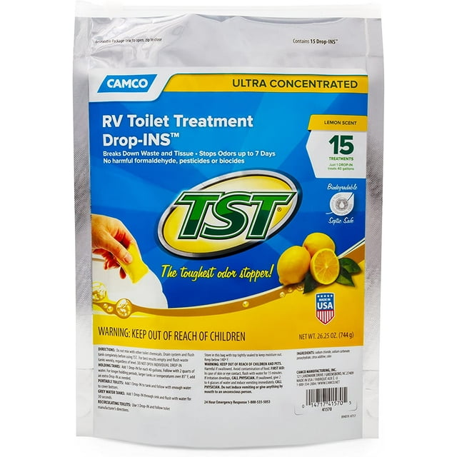 Camco TST RV Toilet Treatment DropINs Control Unwanted Odors and