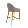thumbnail image 3 of Eurostyle Baruch 26" Upholstered Counter Stool in Gray and Walnut, 3 of 6