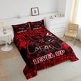 thumbnail image 4 of Erosebridal Gaming Player Bedding King Comforter Set, Neon Rectangle Down Comforter, Gamepad Gamer Decor, Lightweight 3pcs, 4 of 7