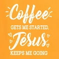 thumbnail image 5 of Wild Bobby Coffee Gets Me Started Jesus Keeps Me Going Inspirational/Christian Men Graphic Tee, Gold, 3X-Large, 5 of 5