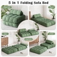 thumbnail image 3 of Erinnyees Foldable Futon Sofa Bed Single Size, Portable Sleeper Chair, Floor Mattress & Lounge Couch, Includes Pillow for Living Room, Bedroom, Apartmen, Green, 3 of 7
