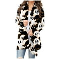 thumbnail image 2 of Women‘s Halloween Cardigan Sweater Skull Pumpkin Print Pattern Long Cardigans Sweater Coats Tops Ginger M, 2 of 5