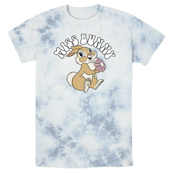 Men's Bambi Miss Bunny  Graphic Tee White/Blue Small