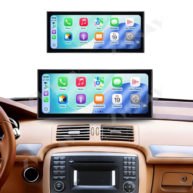 ZWNAV Radio de Voiture Android 15 de 15,8 Pouces pour Mercedes-Benz R-Class R300/R350 2006-2014 Lecteur Vidéo Multimédia HD Navigation GPS DVD 4G DSP Stéréo Bluetooth