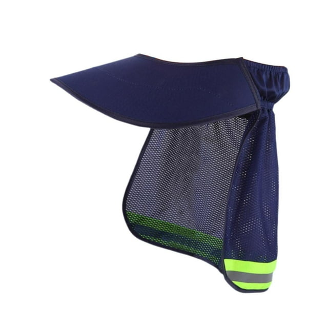 Guardoinrt Casque de Protection Solaire Grand Bord Respirant et Couverture de Protection pour Activités Extérieures Bleu Noir