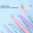 thumbnail image 4 of Jiaroswwei Straight Tweezers Anti-static Bendable Head Sturdy Nail Art Rhinestones Nipper Tweezers for Girl, 4 of 8