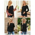thumbnail image 2 of Yawrut 3PCS Womens Nursing Tops Double Layer Breastfeeding Shirts Long Sleeve Maternity Clothes, 2 of 6