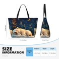thumbnail image 4 of Balery Starry Sky Sleep White Bear Beach Travel Bag - Water-Resistant, Large Capacity Lightweight Tote with 7 Pockets for Women and Men - Perfect for Beach, Pool, Gym, and Travel, 4 of 7