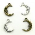 thumbnail image 4 of U8MO Wholesale retro Jewelry Making DIY moon face alloy charms pendants 22x15mm-bronze-50pcs, 4 of 8