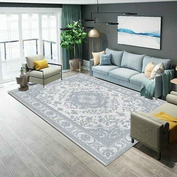 6.5'x10' Thick Carpet For Living Room Persian Carpet Area Rug Medium Pile Area Rug Moody Area Rug