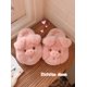 thumbnail image 2 of Bonitas pantuflas de algodón con forma de cerdo rosa para mujer, cálidas para el invierno, para niños, niñas y bebés, para el hogar, para cachorros, para hombre, 2023, 2 of 5