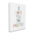 thumbnail image 3 of Stupell Industries Love You The Mostest Playful Pastel Typography Phrase Graphic Art Gallery Wrapped Canvas Print Wall Art, Design by Ilene Segal, 3 of 5