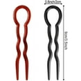 thumbnail image 2 of 40 Pieces U Shaped Hair Pins, Plastic Large Hair Pins for Buns, Secure Hold Bobby Pins Hair Grips, Fast Spiral Hair Braid Twist Styling Hair Clips Pin for Lady, Girl, Women (Black + Brown), 2 of 4