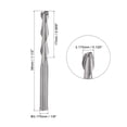 thumbnail image 2 of Unique Bargains 1/8' Shank 3.175mm x 17mm Solid Carbide 2 Flute CNC Spiral Router Bit for PVC MDF Wood 2 Pack, 2 of 5