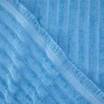 thumbnail image 4 of Mainstays by Becky G. & Alejandra 100% Cotton Performance Textured Bath Towel with Fringe, Blue Eyes, 4 of 7