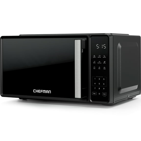 Chefman Countertop Microwave Oven 0.7 Cu. Ft., 700 Watts with 3 Presets and 10 Power Levels - Black