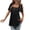 Black@GC@, variant on Womens Summer T-Shirts Short Sleeve T Shirts for Women Casual Square Collar Solid Color Lightweight Tees Soft Cozy Tops