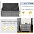 thumbnail image 4 of 3 Pieces Outdoor Patio Furniture Set Outdoor Rattan Sofa Set Manual Wicker Patio Conversation Set Two-person Combination with Coffee Table, Adjustabe for Yard Deck Porch(Grey), 4 of 9