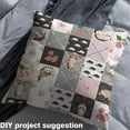 thumbnail image 2 of Feelyou Grey Guinea Pig Fabric by the Yard 1 Yard for Teen, Kawaii Cartoon Hamster Sewing Fabric, Black Pink Buffalo Home Decor Fabric by the Yard, Breathable Home Decor, 2 of 6