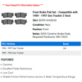 thumbnail image 2 of Front Brake Pad Set - Compatible with 1989 - 1997 Geo Tracker 2-Door 1990 1991 1992 1993 1994 1995 1996, 2 of 2