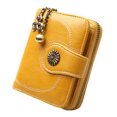 thumbnail image 1 of Carteras cortas de cuero de cera de aceite Vintage para mujer, pequeño monedero bonito, monedero, tarjetero, bolso de mano para mujer Noticed BB6693-01, 1 of 7