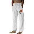 thumbnail image 2 of Pantalones largos para hombre, moda, estampados, casuales, cintura elástica con bolsillo, pantalones deportivos, pantalones de poliéster para hombre., 2 of 4