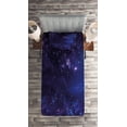 thumbnail image 2 of Ambesonne Galaxy Quilted Coverlet 2 Pcs, Starway View, Twin Size, Black Navy Blue, 2 of 2