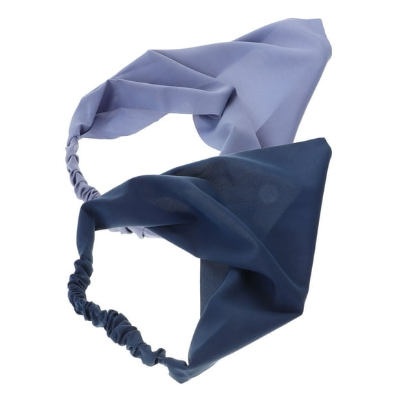LULULION 2Pcs Versatile Elastic Hair Scarf Headbands in Assorted Colors for Decoration