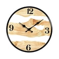 thumbnail image 1 of Reloj de pared artístico de madera con patrón de anillos de árbol, reloj de pared decorativo silencioso para Números arábigos, 1 of 7