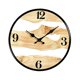 thumbnail image 1 of Reloj de pared de madera sin tictac, estilo rústico de granja, analógico, decorativo. Números arábigos, 1 of 7