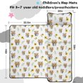thumbnail image 5 of Highland Cow and Sunflower Print Teens Toddler Nap Mat with Pillow, Sleeping Mat Bag for Preschool Daycare 59"x22", 5 of 6