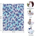 thumbnail image 4 of White and Blue Of Animal Print Blanket,Comfortable Soft Flannel Throw Blanket,All Season,Warm Lightweight Blankets for Sofa Bed Couch Living Room Chair,30"x40", 4 of 4