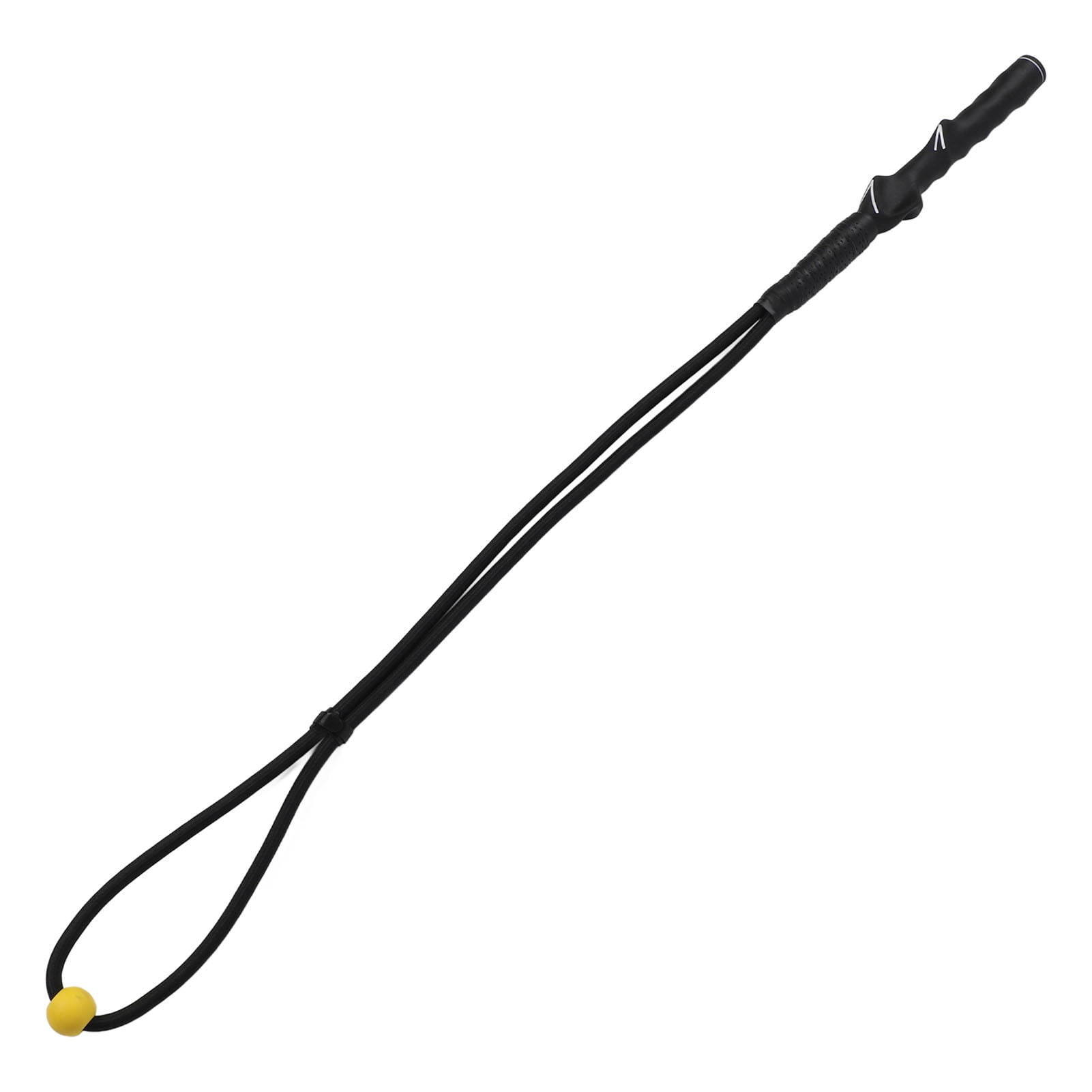 Suodoka Golf Swing Trainer Warm Up Stick Flexible Swing Speed Training Aid with Ball for Arm Strength Exercise Anti Slip Grip Nylon Rubber Black (14.57 inches / 37 cm)