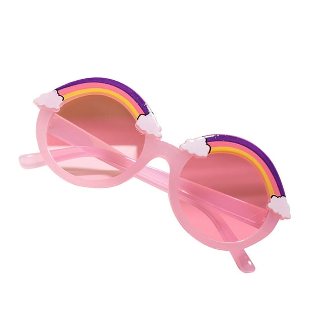 Honganda Kids Sunglasses, Rainbow Pattern Anti-UV Sunglasses Photography Props