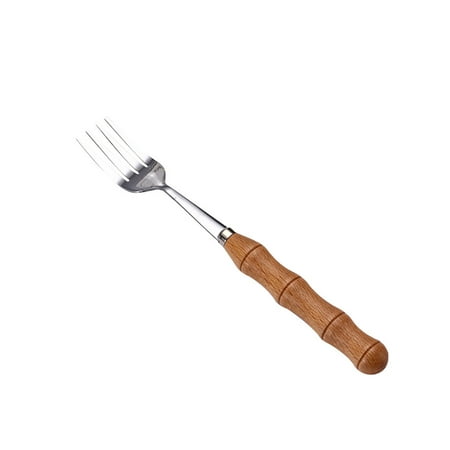 

Creative Bamboo Wooden Handle Stainless Steel Upscale Cutlery Fork Spoon