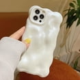 thumbnail image 5 of Case for iPhone 13 Pro Max 6.7 inch, Cute Color Curly Wave Shape Shockproof Soft TPU Bumper Phone Case, Candy Color Water Ripple 3D Silicone Slim Pretty Case Non-Yellowing Cover-Pearl White, 5 of 14