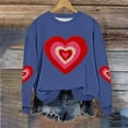 thumbnail image 4 of Zorckvet Valentine's Day Sweatshirt Women Plus Size Pullover Heart Graphic Shirts Casual Long Sleeve Tops, 4 of 5