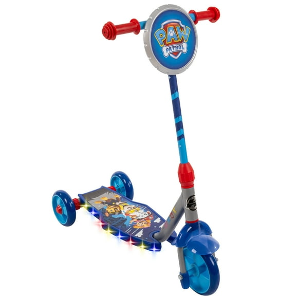 Huffy 3-Wheel PAW Patrol Preschool Scooter with LED Lights, Blue