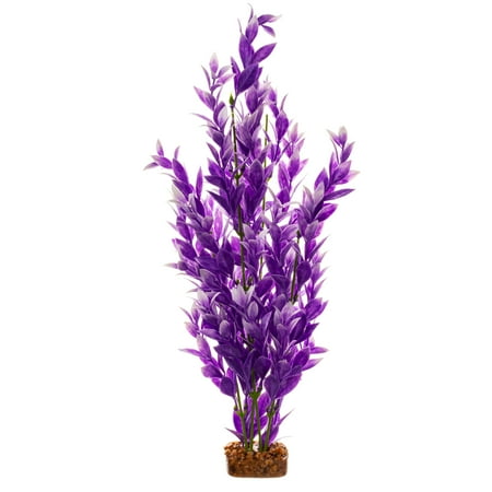 UPC: 0046798780946 | GloFish Plant Aquarium Décor Purple and White Extra-Large Fluorescent Under Blue LED Light
