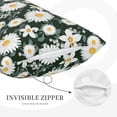 thumbnail image 5 of Naloa White Daisies and Bee Pillowcase, Throw Pillowcase, Wrinkle-Free, Stain-Resistant with Hidden Zipper for Bedroom Sofa - 16"x24", 5 of 9