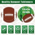 thumbnail image 4 of Football Paper Plates Football Party Supplies Disposable Paper Plates Napkins Cups Banner and Tablecloth Football Birthday Party Decorations Design3 Serve 20, 4 of 8