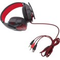 thumbnail image 1 of HUGFEGWE Casque de Jeu Lumineux Écouteurs Abs Coussinets d'Oreille Rouges U2537-16578, 1 of 9